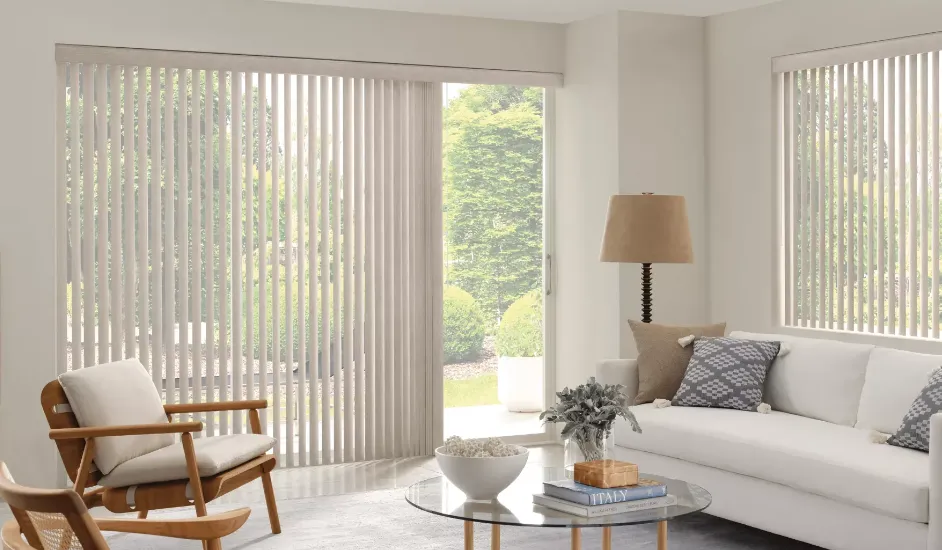 Vertical blinds in modern home